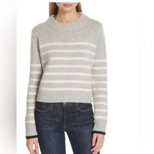 La Ligne Mini Marin Gray and Pink Striped Sweater